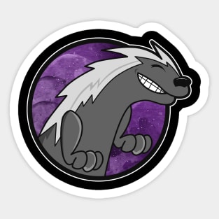 Retro Badger Funny Sticker